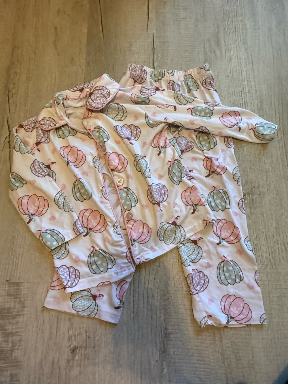 Jessica Simpson Pastel Pumpkin Toddler Pajama Set Size 4